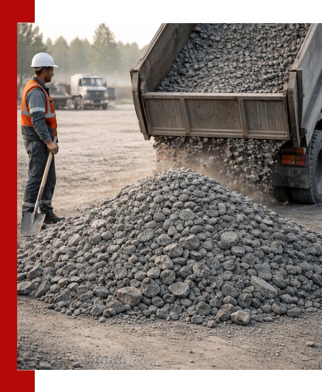 Гранитный щебень фракции 100–201 для строительства в Уссурийске