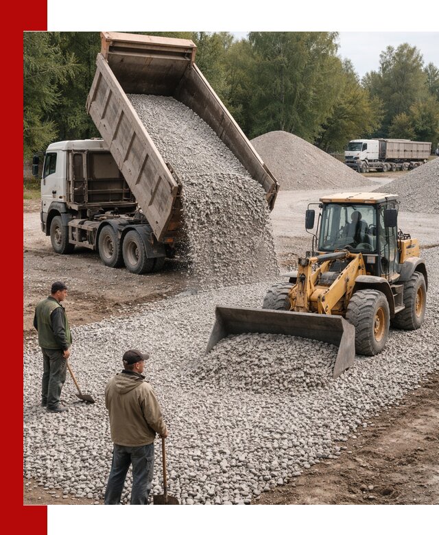 Купить гравийный щебень фракция 20-40 в Уссурийске с доставкой