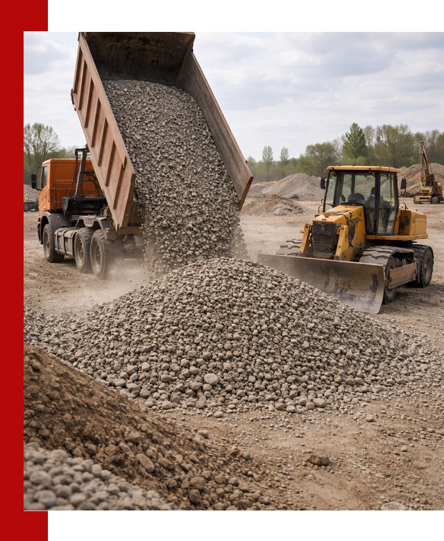 Доставка гравийного щебня фракции 40-70 в Уссурийске