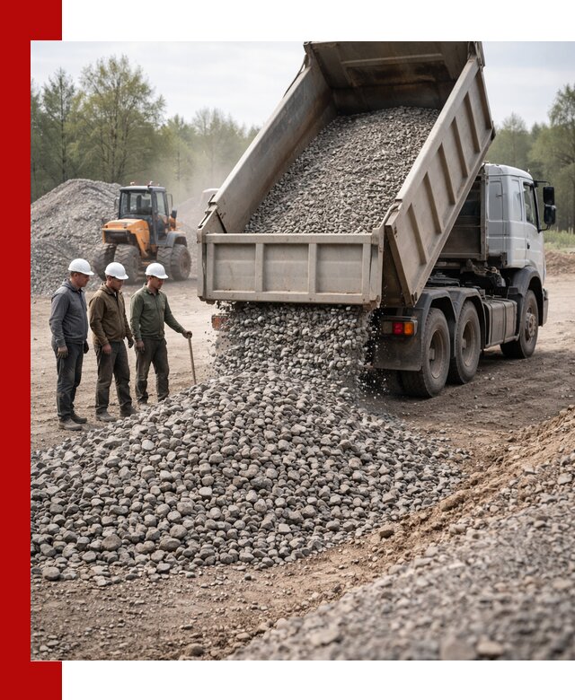 Доставка гравийного щебня фракции 70-120 в Уссурийске