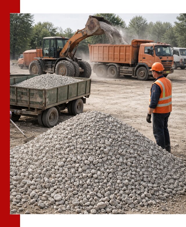 Доставка известнякового щебня фракция 20–40 в Уссурийске