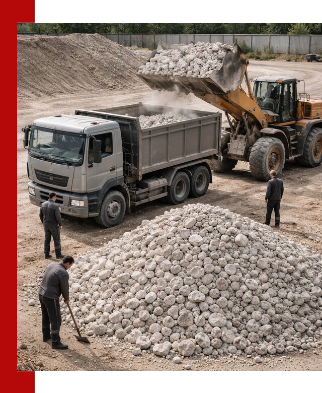 Известняковый щебень фракция 70–150 с доставкой в Уссурийске