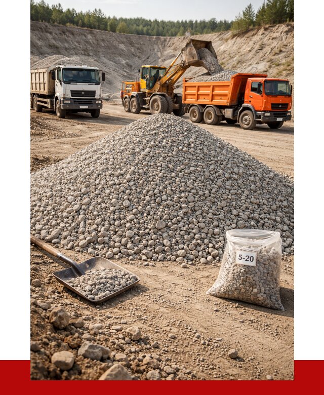 Доломитовый щебень фр. 5-20 в Уссурийске от 4330 р. | ПРОНЕРУДСср