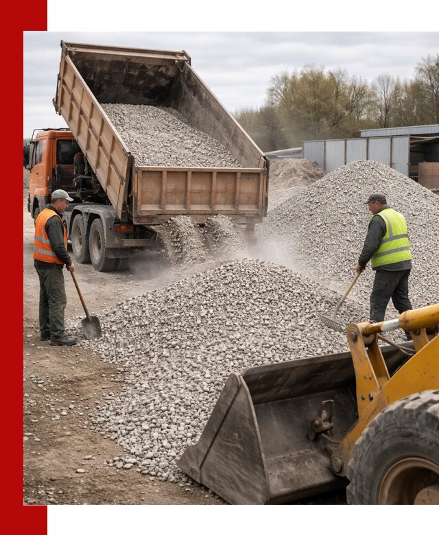 Доломитовый щебень фракции 5-20 с доставкой в Уссурийске