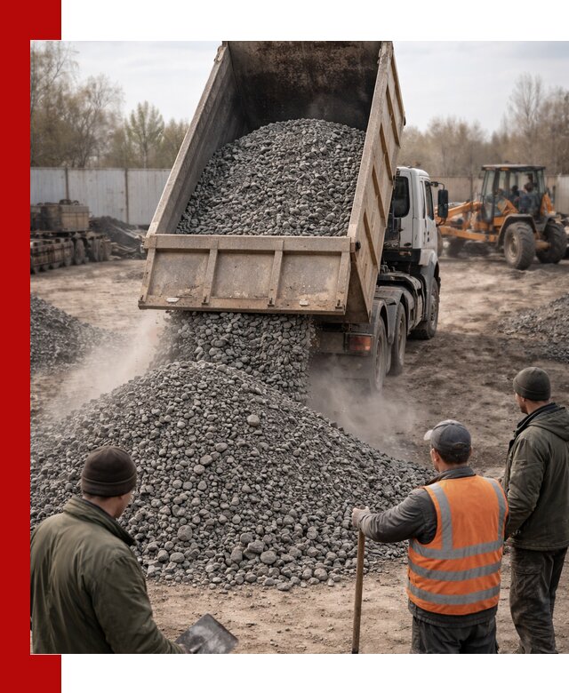 Доставка шлакового щебня в удобные сроки по выгодной цене в Уссурийске