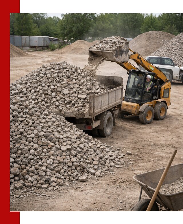 Доставка вторичного щебня в Уссурийске для строительных работ