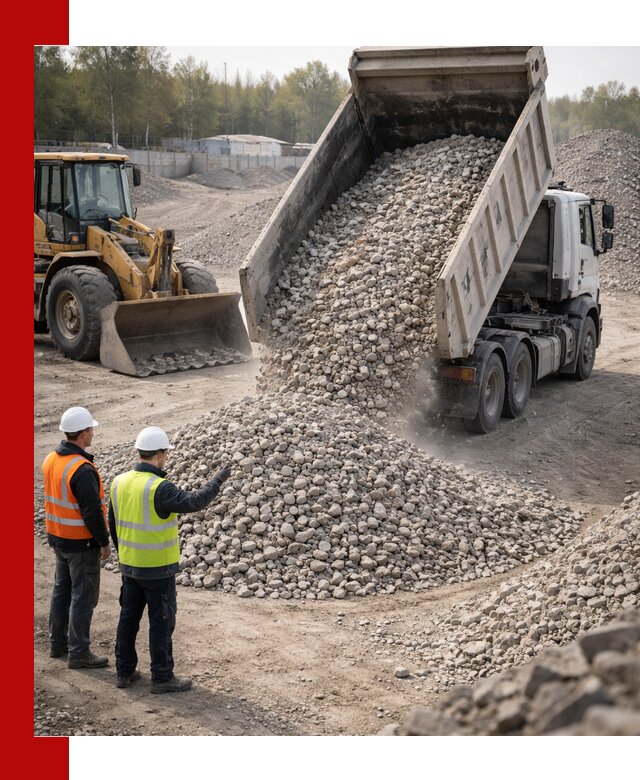 Вторичный щебень фракция 40–70 доставка в Уссурийске