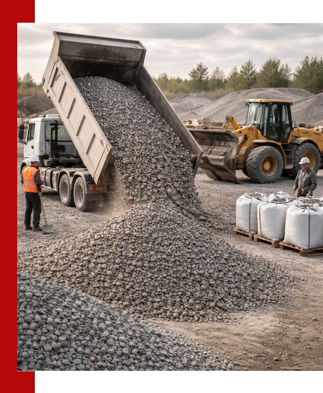 Бетонный щебень фракция 5–20 с доставкой в Уссурийске