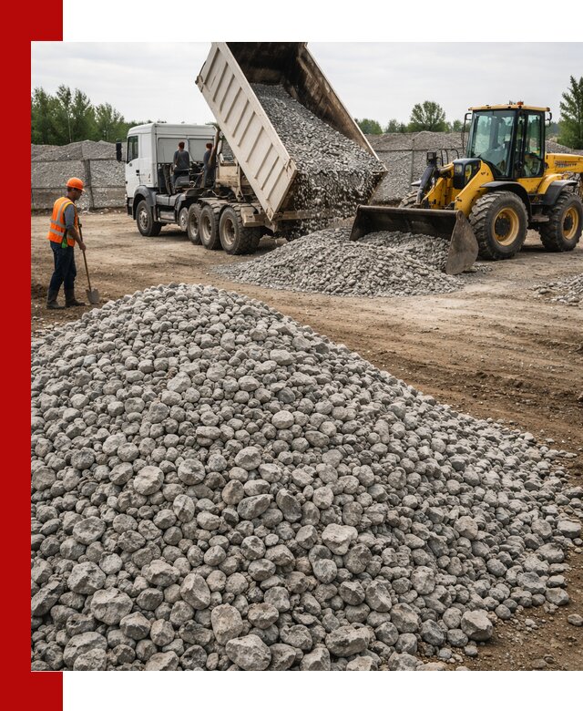 Доставка бетонного щебня фракции 40-70 в Уссурийске