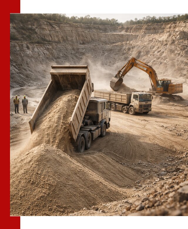 Карьерный песок навалом с доставкой в Уссурийске