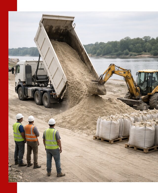 Доставка речного песка в Уссурийске самосвалами и погрузкой