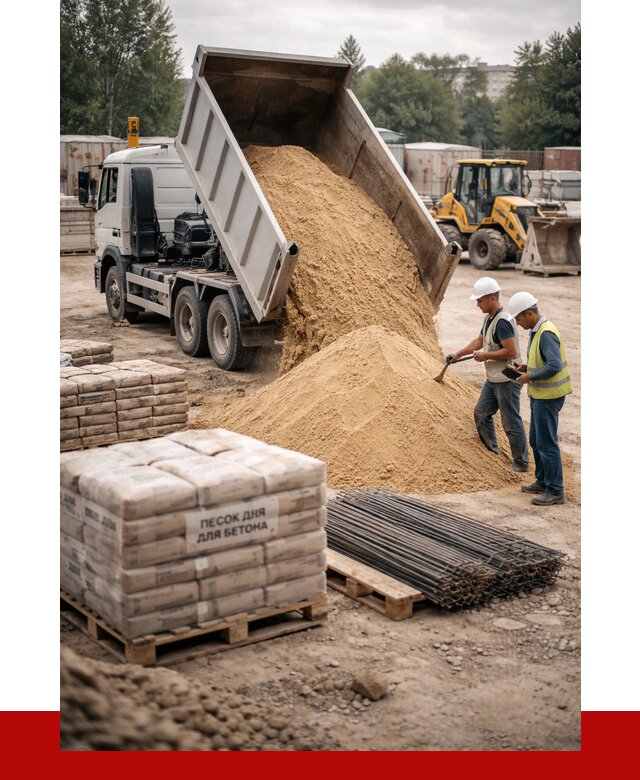 Песок для бетона в Уссурийске от 2578 р. с доставкой, ПРОНЕРУДСср