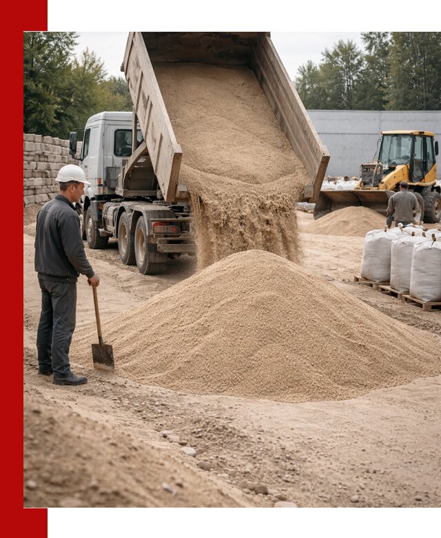 Кварцевый песок фракция 0–3 мм с доставкой в Уссурийске