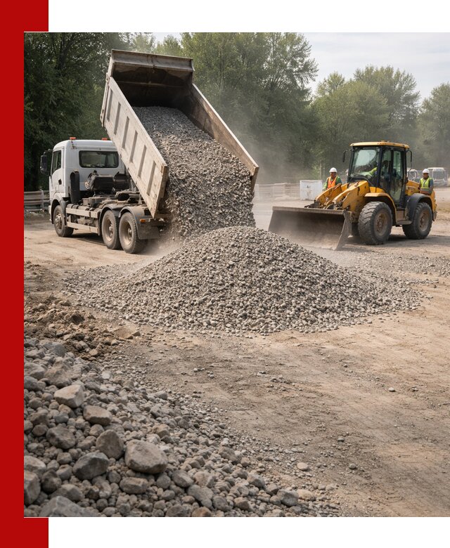 Гравий фракция 5–20 доставка в Уссурийске оптом и в розницу