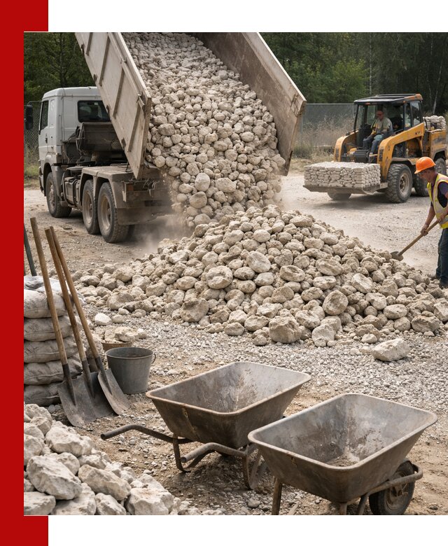 Доставка и продажа бутового известнякового камня в Уссурийске