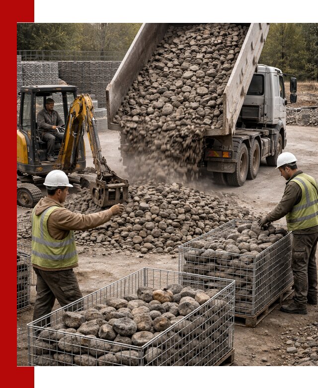 Камень для габионов фракция 100–201 в Уссурийске