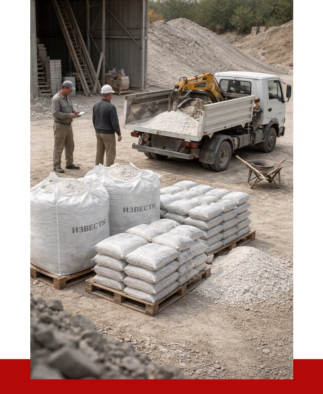 Известь строительная в Уссурийске с доставкой от 4330 р. | ПРОНЕРУДСср