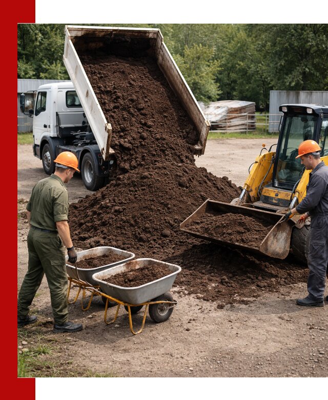 Доставка торфо-земляной смеси в Уссурийске для огорода и ландшафта