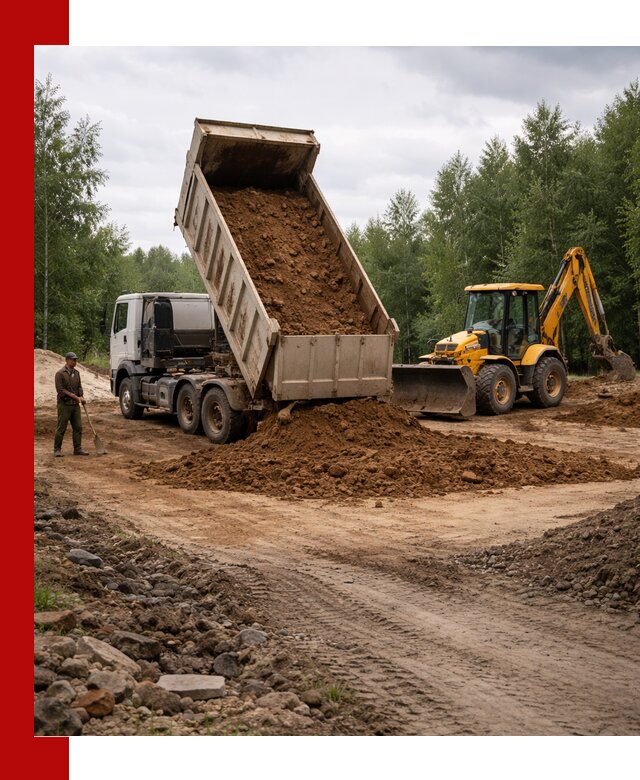 Доставка суглинка самосвалами в Уссурийске подсыпка и планировка
