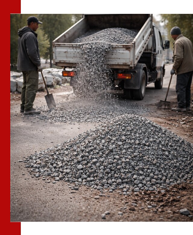 Гранитная крошка для посыпки дорог и тротуаров в Уссурийске