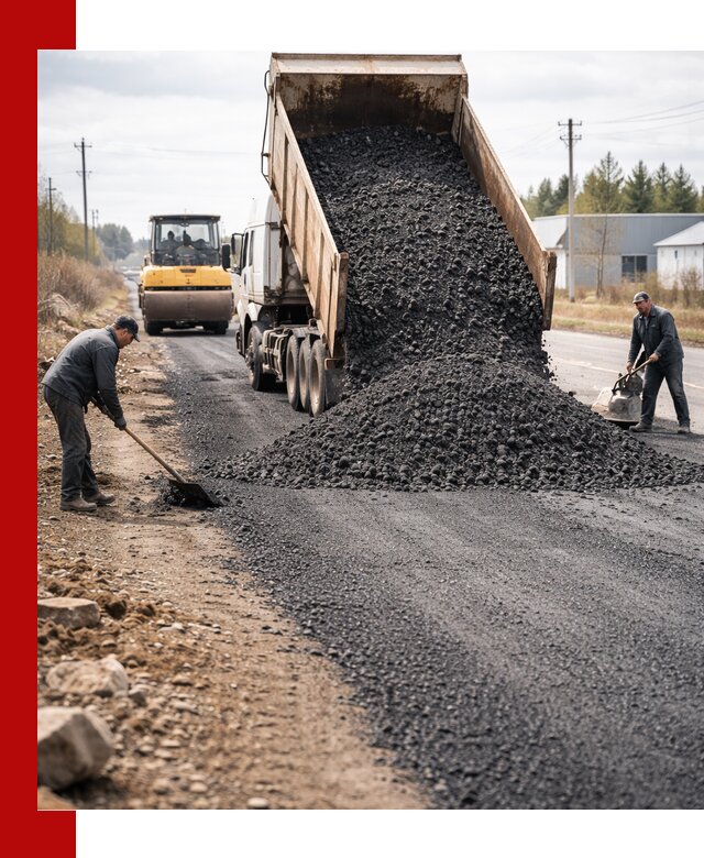 Асфальтовая крошка для дорог в Уссурийске — поставка и доставка