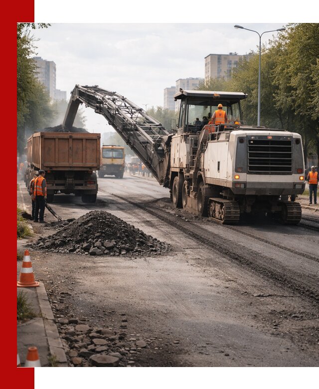Фрезерованный асфальт в Уссурийске — удаление и вывоз старого покрытия
