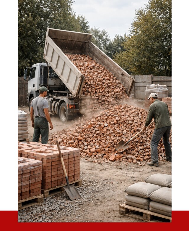 Бой кирпича в Уссурийске с доставкой от 4330 руб/куб | ПРОНЕРУДСср