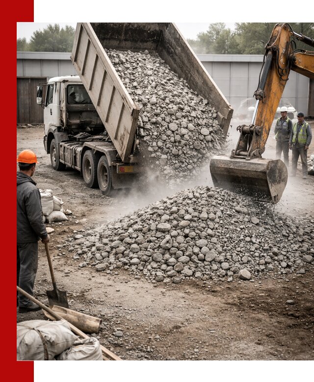 Доставка дробленого бетона в Уссурийске оптом и в розницу