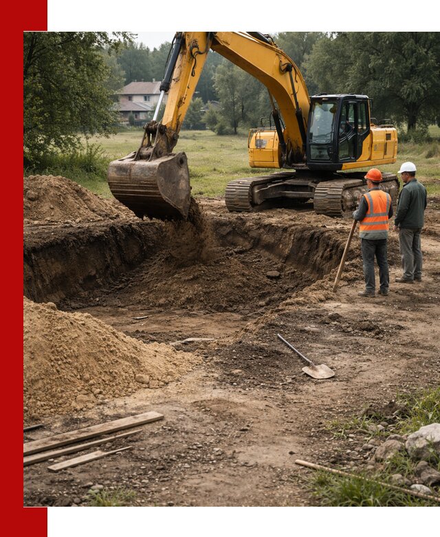 Рытье котлована под фундамент в Уссурийске (быстро и недорого)