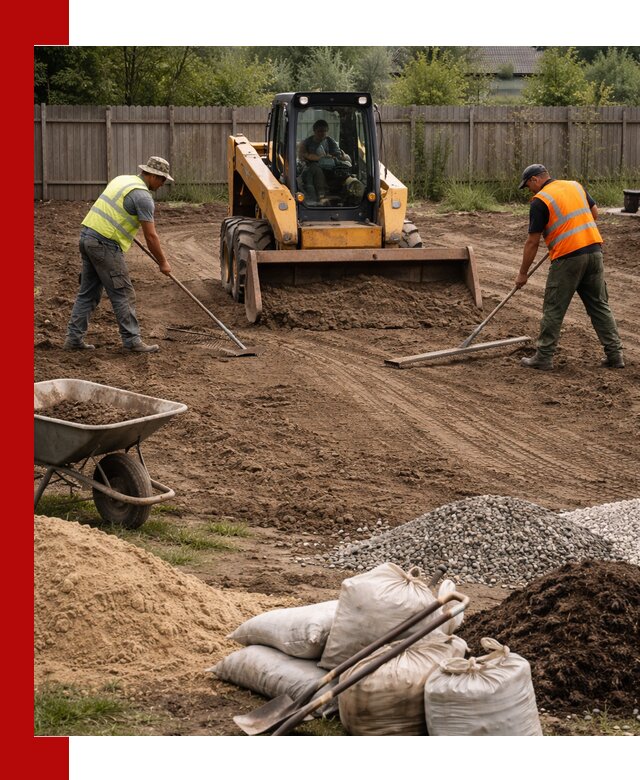 Выравнивание участка под строительство и благоустройство в Уссурийске